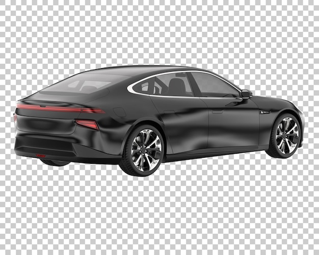 Coche moderno sobre fondo transparente. Representación 3d - ilustración
