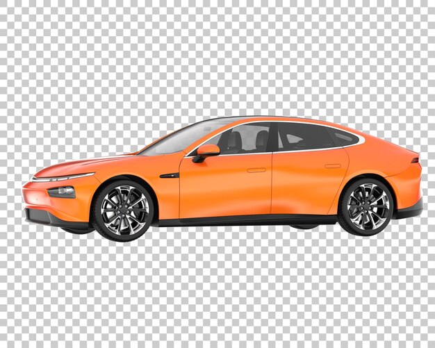 Coche moderno sobre fondo transparente. Representación 3d - ilustración