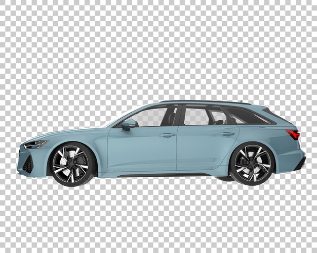 Coche moderno sobre fondo transparente. Representación 3d - ilustración