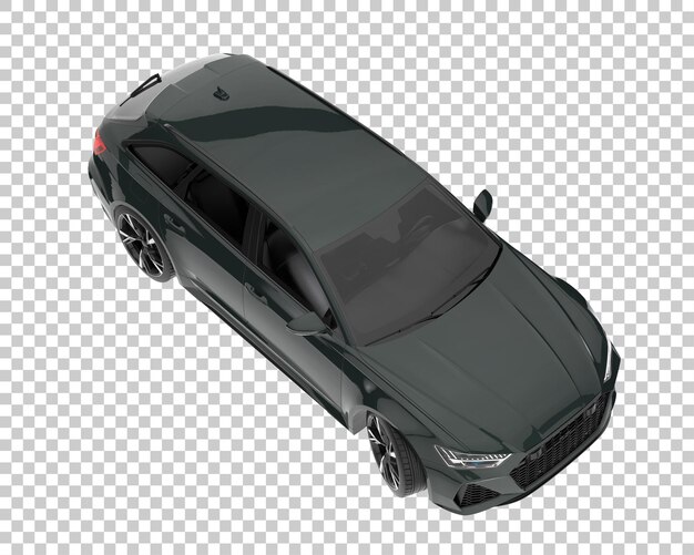 Coche moderno sobre fondo transparente. Representación 3d - ilustración