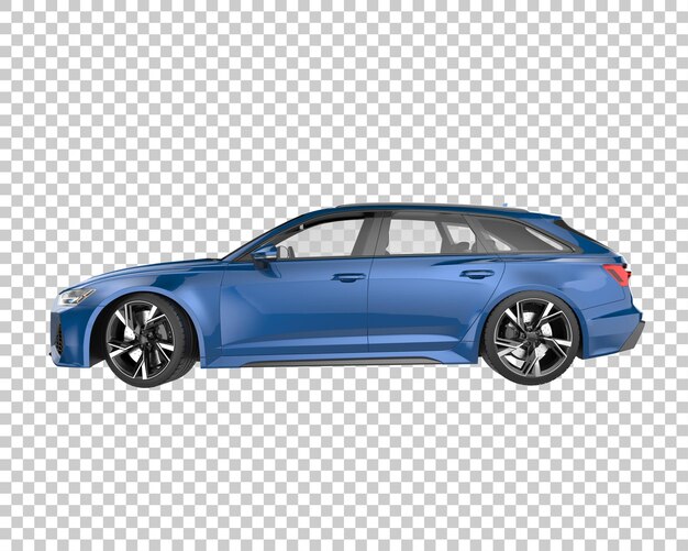 Coche moderno sobre fondo transparente. Representación 3d - ilustración
