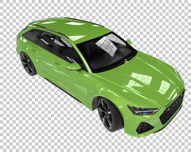 Coche moderno sobre fondo transparente. Representación 3d - ilustración