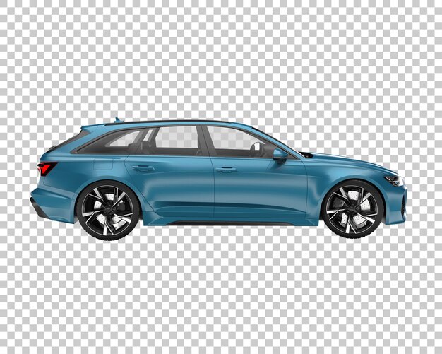 Coche moderno sobre fondo transparente. Representación 3d - ilustración