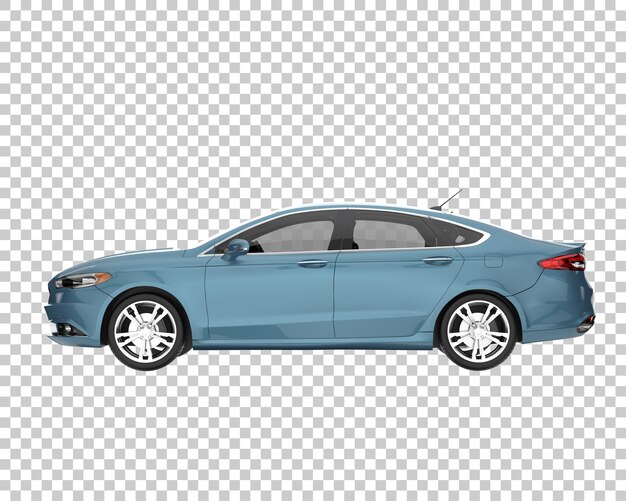 Coche moderno sobre fondo transparente. Representación 3d - ilustración