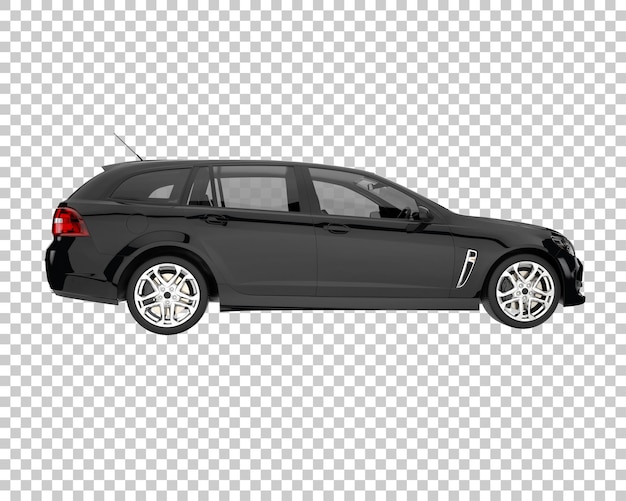Coche moderno sobre fondo transparente. Representación 3d - ilustración