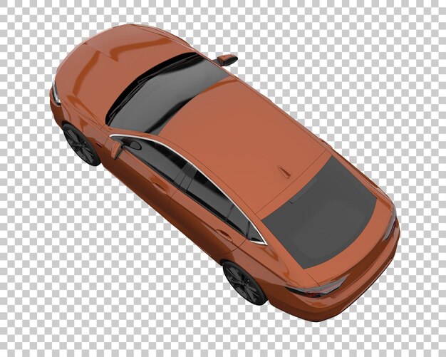 Coche moderno sobre fondo transparente. Representación 3d - ilustración