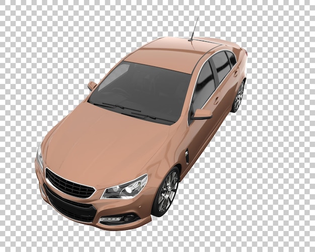 Coche moderno sobre fondo transparente. Representación 3d - ilustración