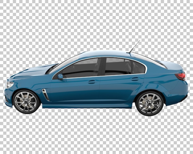 Coche moderno sobre fondo transparente. Representación 3d - ilustración