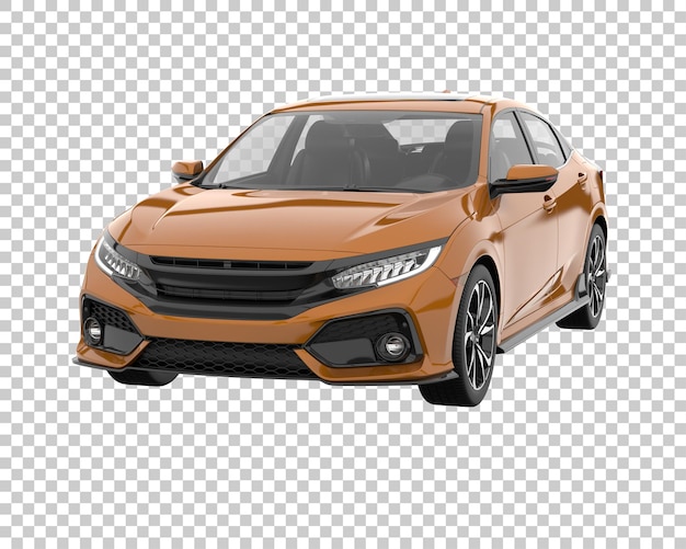 Coche moderno sobre fondo transparente. Representación 3d - ilustración