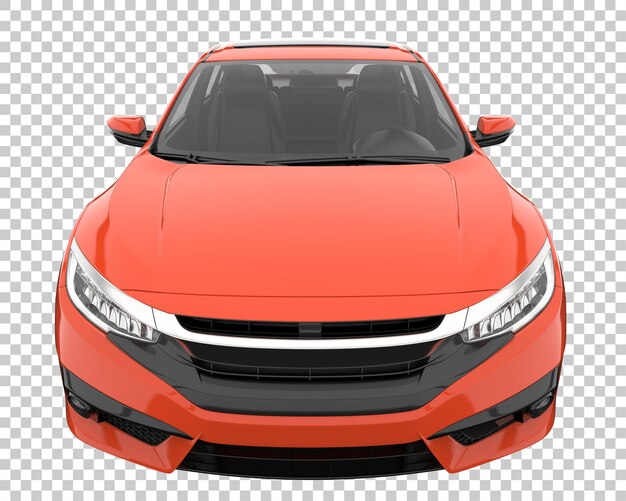 Coche moderno sobre fondo transparente. Representación 3d - ilustración