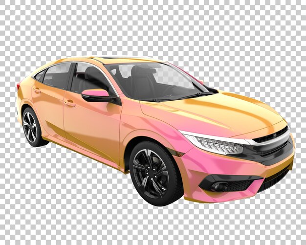 Coche moderno sobre fondo transparente. representación 3d - ilustración