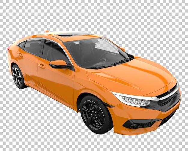 Coche moderno sobre fondo transparente. Representación 3d - ilustración