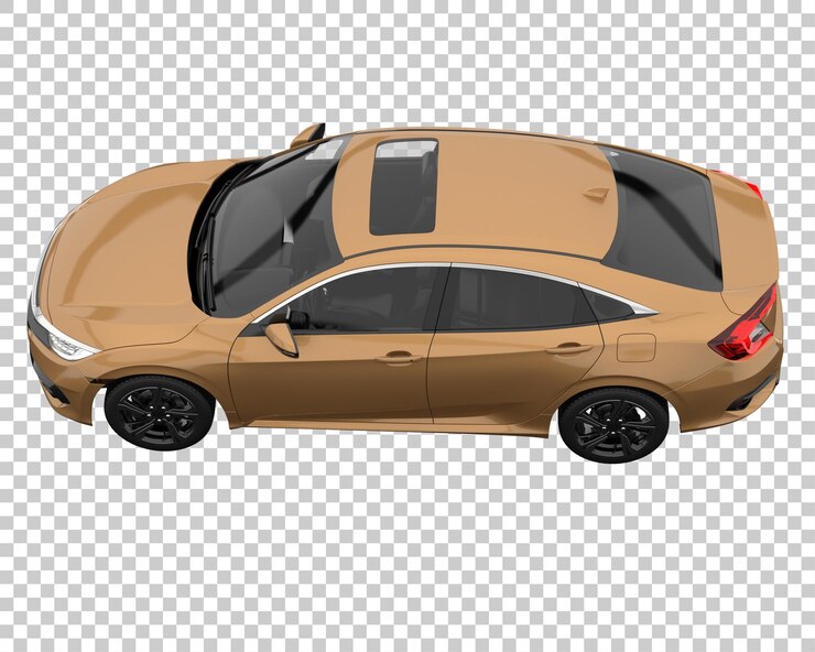 PSD coche moderno sobre fondo transparente. representación 3d - ilustración