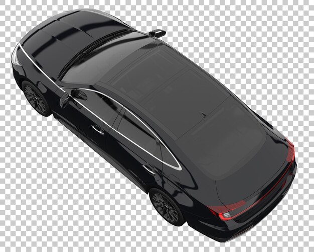 Coche moderno sobre fondo transparente. Representación 3d - ilustración