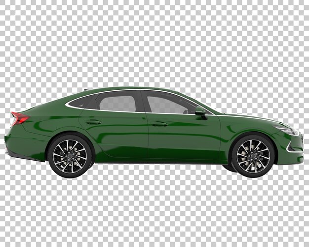 Coche moderno sobre fondo transparente. Representación 3d - ilustración