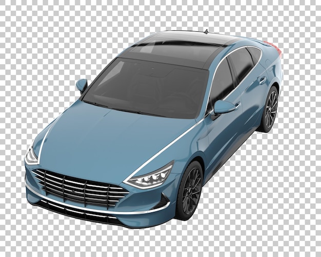 Coche moderno sobre fondo transparente. Representación 3d - ilustración
