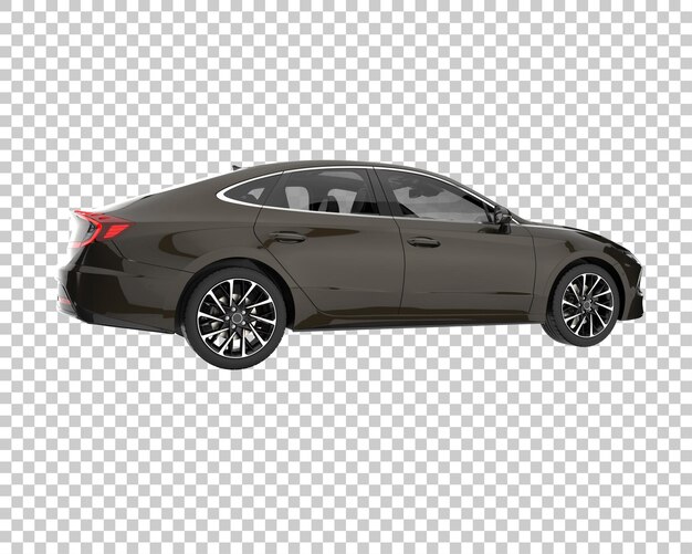 Coche moderno sobre fondo transparente. Representación 3d - ilustración