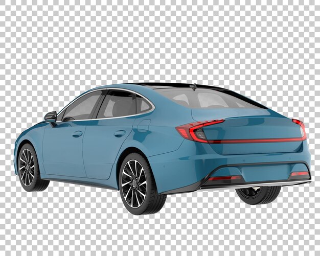 Coche moderno sobre fondo transparente. Representación 3d - ilustración