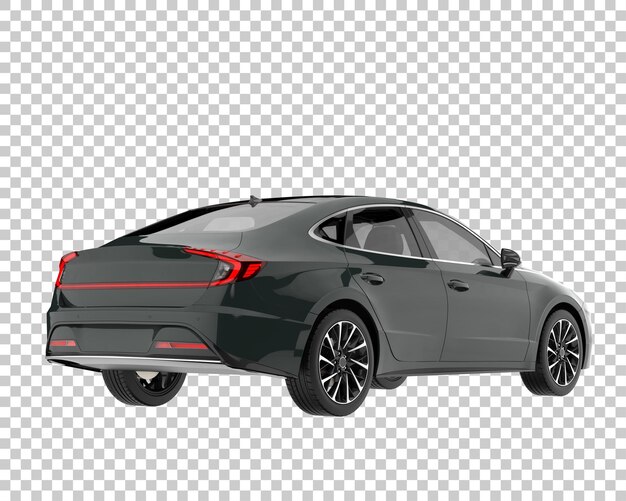 Coche moderno sobre fondo transparente. Representación 3d - ilustración