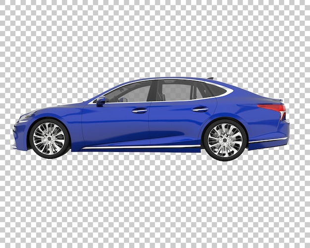 Coche moderno sobre fondo transparente. Representación 3d - ilustración