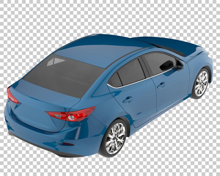 PSD coche moderno sobre fondo transparente. representación 3d - ilustración