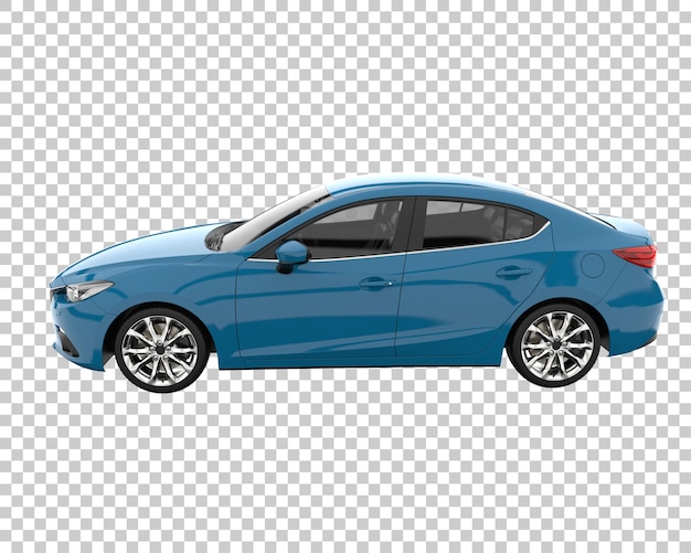 Coche moderno sobre fondo transparente. Representación 3d - ilustración