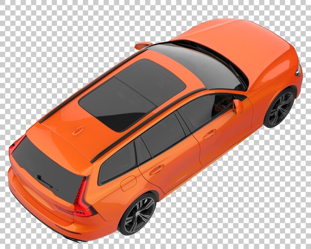 Coche moderno sobre fondo transparente. Representación 3d - ilustración