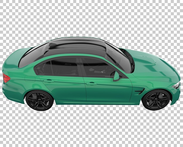Coche moderno sobre fondo transparente. Representación 3d - ilustración