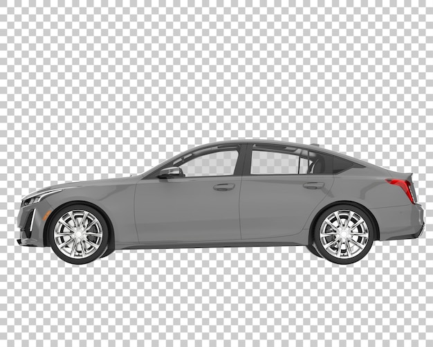 Coche moderno sobre fondo transparente. Representación 3d - ilustración