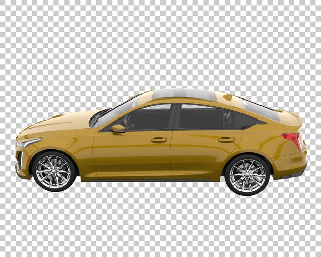 Coche moderno sobre fondo transparente. Representación 3d - ilustración