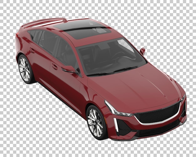 Coche moderno sobre fondo transparente. Representación 3d - ilustración