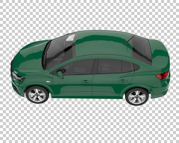 Coche moderno sobre fondo transparente. Representación 3d - ilustración
