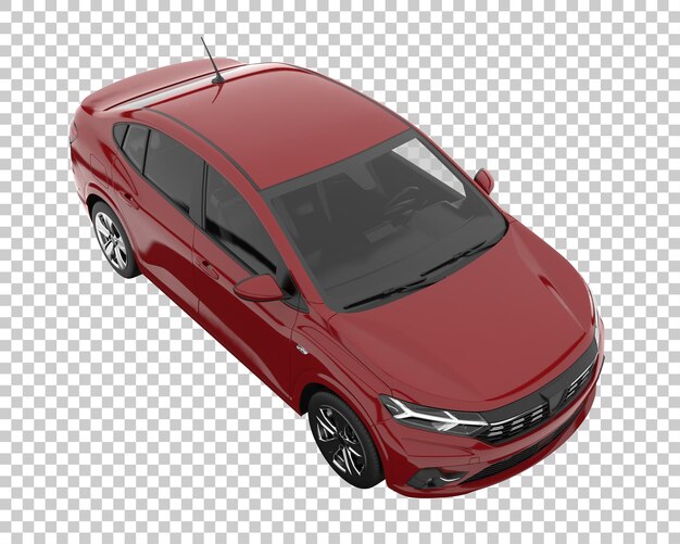 Coche moderno sobre fondo transparente. Representación 3d - ilustración