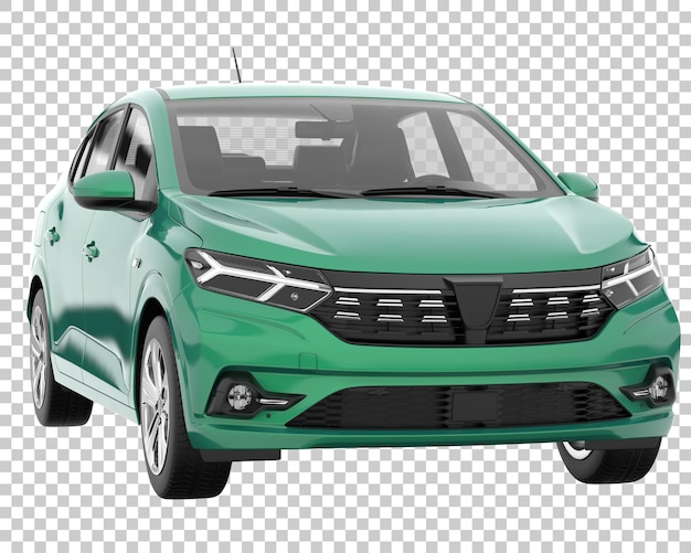 Coche moderno sobre fondo transparente. Representación 3d - ilustración