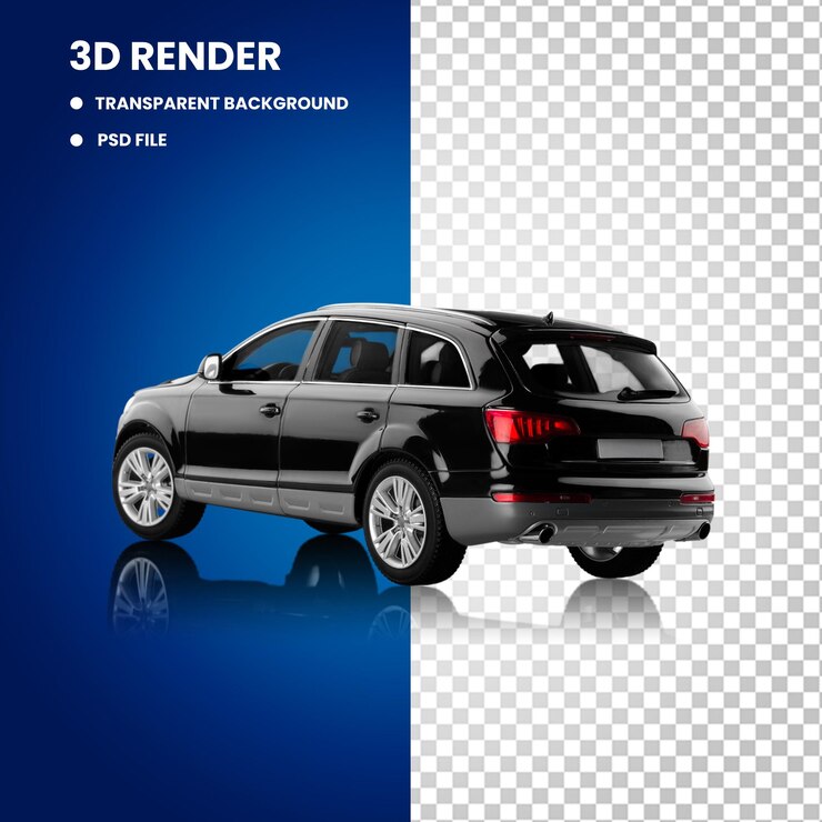 PSD un coche negro