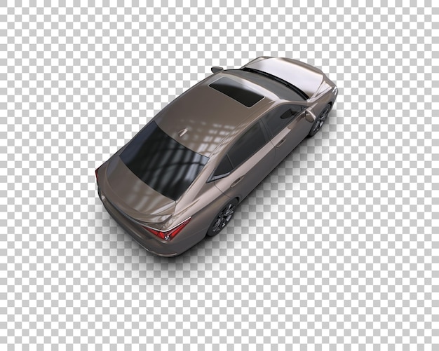 un coche plateado con un techo plateado se muestra con una luz trasera roja