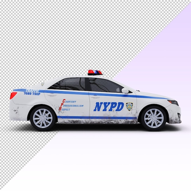 Coche de policía de la ciudad moderna