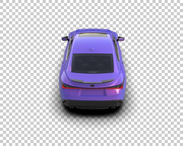 un coche púrpura con el capó levantado y la ventana trasera abierta