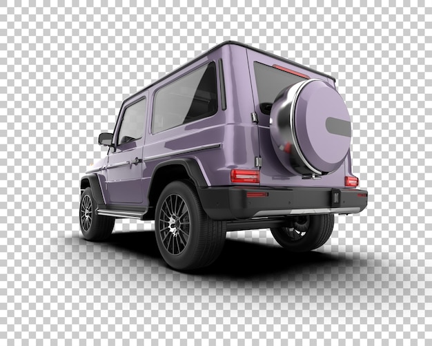 un coche púrpura con una gran c en la parte trasera y la palabra c en la espalda