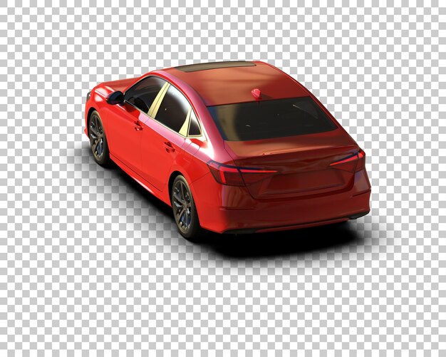 un coche rojo con el capó abierto se muestra con un logotipo rojo