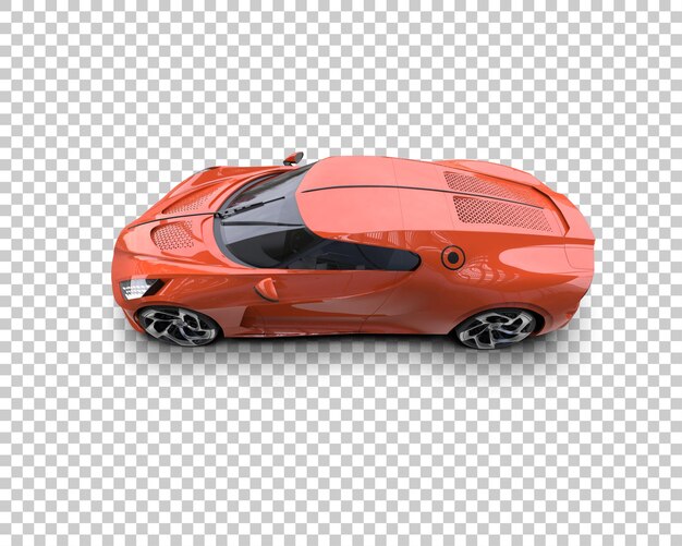 un coche rojo con el capó arriba y las luces traseras en la parte trasera