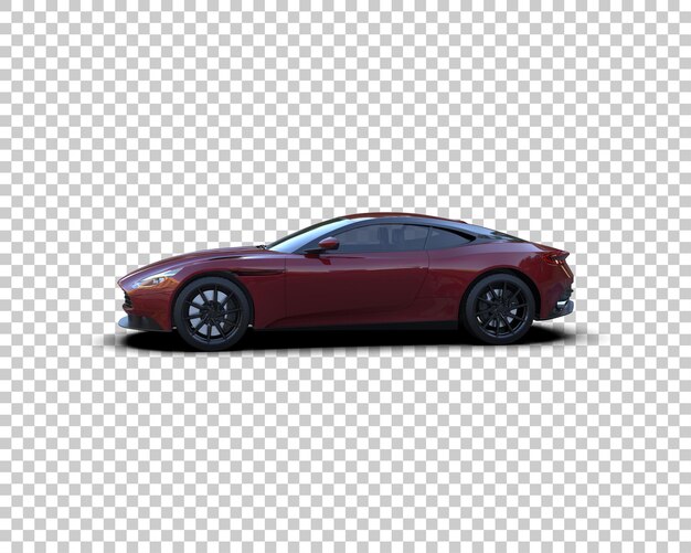un coche rojo con un neumático negro se muestra en un fondo blanco