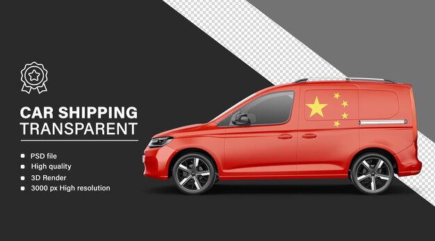 un coche rojo con las palabras limpieza en el lado
