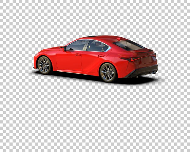 un coche rojo con una rueda negra y un techo rojo