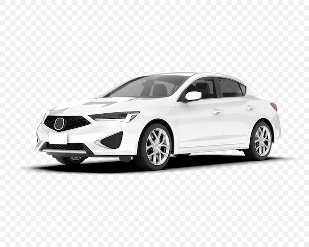 Coche sedán blanco con un diseño moderno