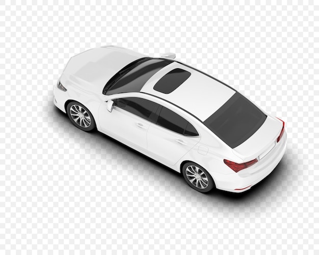 Coche sedán blanco moderno con techo solar