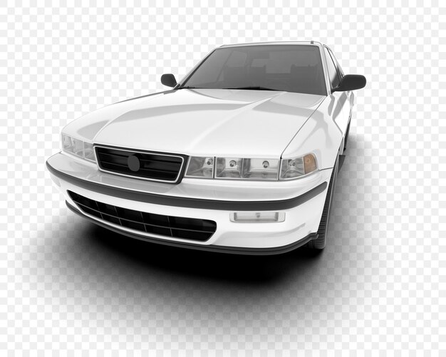 Coche sedán blanco