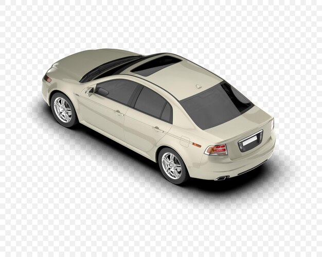 Coche sedán de lujo beige con techo solar