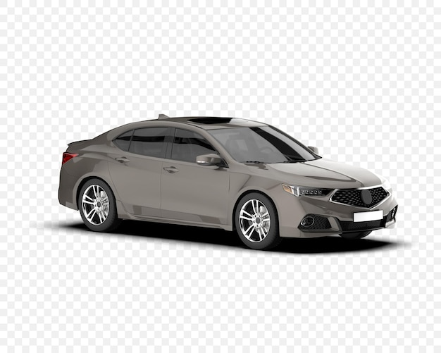 Coche sedán plateado