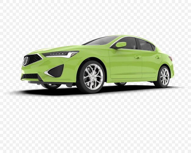 Coche sedán verde